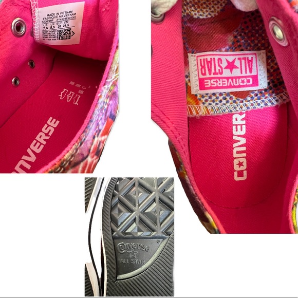 Like new Women's Converse Chuck Taylor All Star Digital pink Floral sneakers - Picture 3 of 5